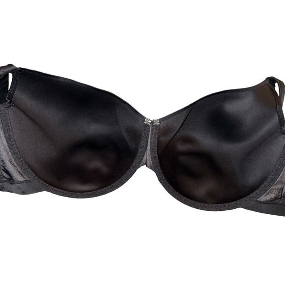 Cacique Womens Size 46DDD Black White Lightly Lined Full Coverage T-Shirt Bra - Picture 8 of 9